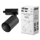 LED line® luminaire for single-phase track GU10 black PIPE