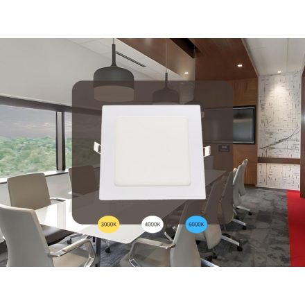 LED beépített panel 12W / PS / SMD / 3000K - 4000K - 6000K / WH - LPL233