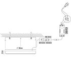 LED panel falon kívüli 24W / PRSF / SMD / 3000K - 4000K - 6000K / WH - LPL335