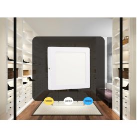   LED panel falon kívüli 12W / PSSF / SMD / 3000K - 4000K - 6000K / WH - LPL433