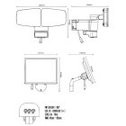 LED napelemes lámpa érzékelővel 12W / 3000K - 4100K - 6500K - LS023