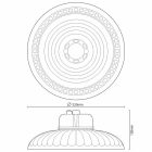LED csarnokvilágítás UFO 150W / IP65 / 5000K + szenzor + standby mode - LU112/SR
