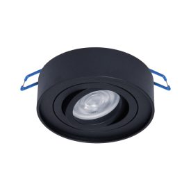 Nusa kerek fekete süllyesztett tartó