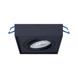 Nusa Square fekete süllyesztett lámpatest