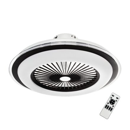 Zephyr Fekete 48W LED Lámpa Ventilátor + Távirányító