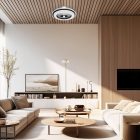 Zephyr Fekete 48W LED Lámpa Ventilátor + Távirányító