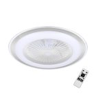 Zephyr Ezüst Lámpa Ventilátor 48W LED+ TÁVIRÁNYÍTÓVAL