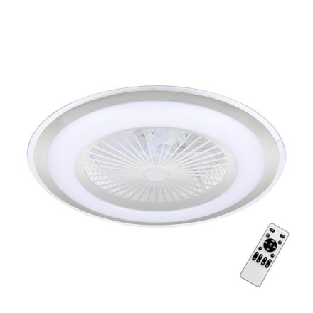 Zephyr Ezüst Lámpa Ventilátor 48W LED+ TÁVIRÁNYÍTÓVAL
