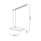 Oszlop alakú fehér 5W-os LED asztali lámpa
