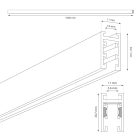 Felületre szerelhető mágneses sín 5 mm 100 cm