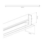 Süllyesztett sín 100 cm mágneses sín 10 mm