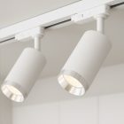 Mica sínre szerelhető lámpatest fehér + króm 1xGU10 - 3 áramkörös