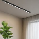 Vékony mágneses sín, fekete, 61 cm, 20 W-os LED, Tuya CCT