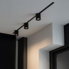 Vékony mágneses sín fekete csővel, 6 W-os LED-del, Tuya CCT
