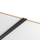 Keskeny, mágneses sín, felületre szerelhető, fekete, 100 cm + végzárók