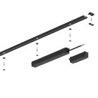Keskeny, mágneses sín, felületre szerelhető, fekete, 100 cm + végzárók