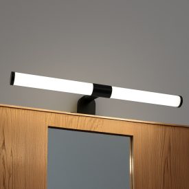 APA fekete 6 W-os LED-es fürdőszobai fali lámpa