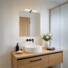 APA fekete 6 W-os LED-es fürdőszobai fali lámpa