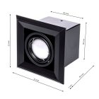 Blocco süllyesztett lámpa 1x7W GU10 LED fekete