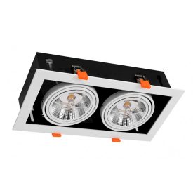 Süllyesztett lámpatest Plaza 2xGU10 AR111 Biała