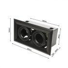 Besüllyeszthető lámpa BLOCCO BLACK 2x7W GU10 LED