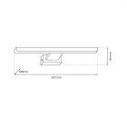 Fali lámpa PINTO CHROME 12W LED 50cm