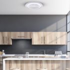 Mennyezeti lámpa LED ZONDA SILVER 48W ventilátorral