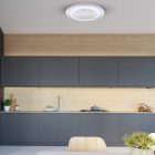 Mennyezeti lámpa LED ZONDA SILVER 48W ventilátorral