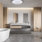 Mennyezeti lámpa LED ZONDA SILVER 48W ventilátorral
