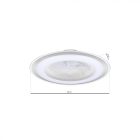 Mennyezeti lámpa LED ZONDA SILVER 48W ventilátorral