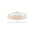 Mennyezeti lámpa LED ZONDA GOLD 48W ventilátorral