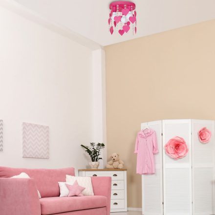 Mennyezeti lámpa CORAZON PINK 3xE27