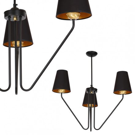 Csillár VICTORIA BLACK 3xE27