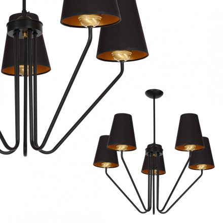 Csillár VICTORIA BLACK 5xE27