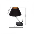 Asztali lámpa VICTORIA BLACK 1xE27
