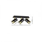 Mennyezeti lámpa DANI BLACK/GOLD 3xGU10