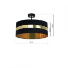 Mennyezeti lámpa PALMIRA BLACK / GOLD 1xE27
