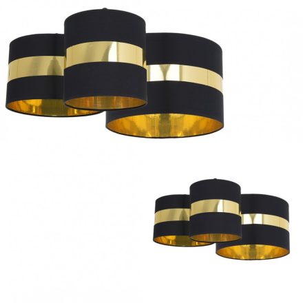 Mennyezeti lámpa PALMIRA BLACK / GOLD 3xE27