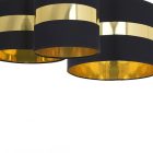 Mennyezeti lámpa PALMIRA BLACK / GOLD 3xE27