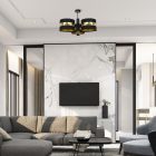 Mennyezeti lámpa PALMIRA BLACK / GOLD 3xE27