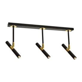 Mennyezeti lámpa MONZA BLACK/GOLD 3xG9