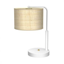 Lámpa gabinetowa MARSHALL WHITE / RATTAN 1xE27