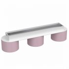 Mennyezeti lámpa DIXIE Pink/White 3xGX53
