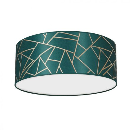 Mennyezeti lámpa ZIGGY GREEN Gold/palackzöld 2xE27 Ø40cm