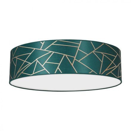 Mennyezeti lámpa ZIGGY GREEN Gold/palackzöld 3xE27 Ø50cm