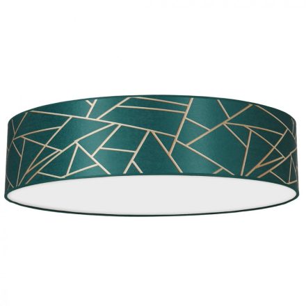 Mennyezeti lámpa ZIGGY GREEN Gold/palackzöld 3xE27 Ø60cm