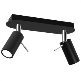 Mennyezeti lámpa PRESTON BLACK/CHROME 2x mini GU10
