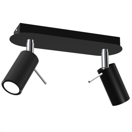 Mennyezeti lámpa PRESTON BLACK/CHROME 2x mini GU10