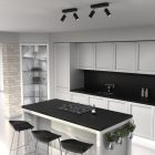 Mennyezeti lámpa PRESTON BLACK/CHROME 2x mini GU10