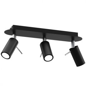 Mennyezeti lámpa PRESTON BLACK/CHROME 3x mini GU10